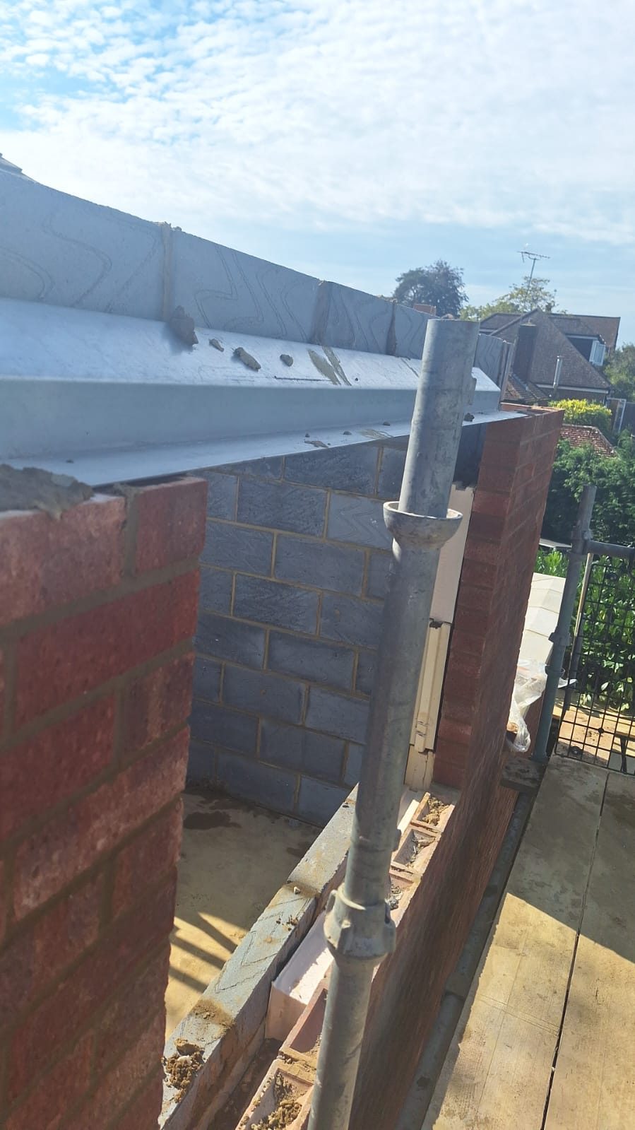 Concrete lintel and blockwork over a newly formed structural opening