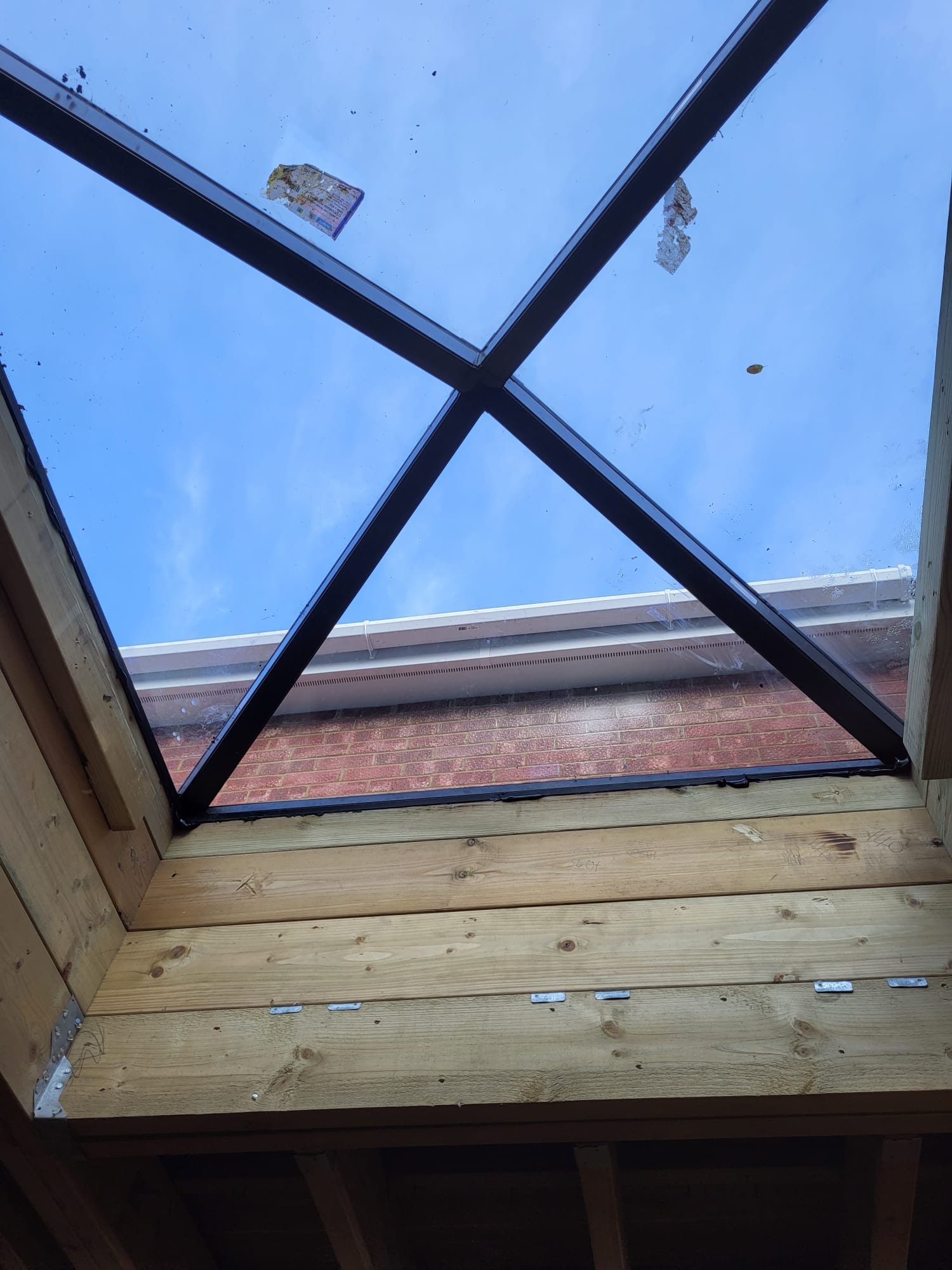 Glazed lantern roof fitted over a new single-storey rear extension