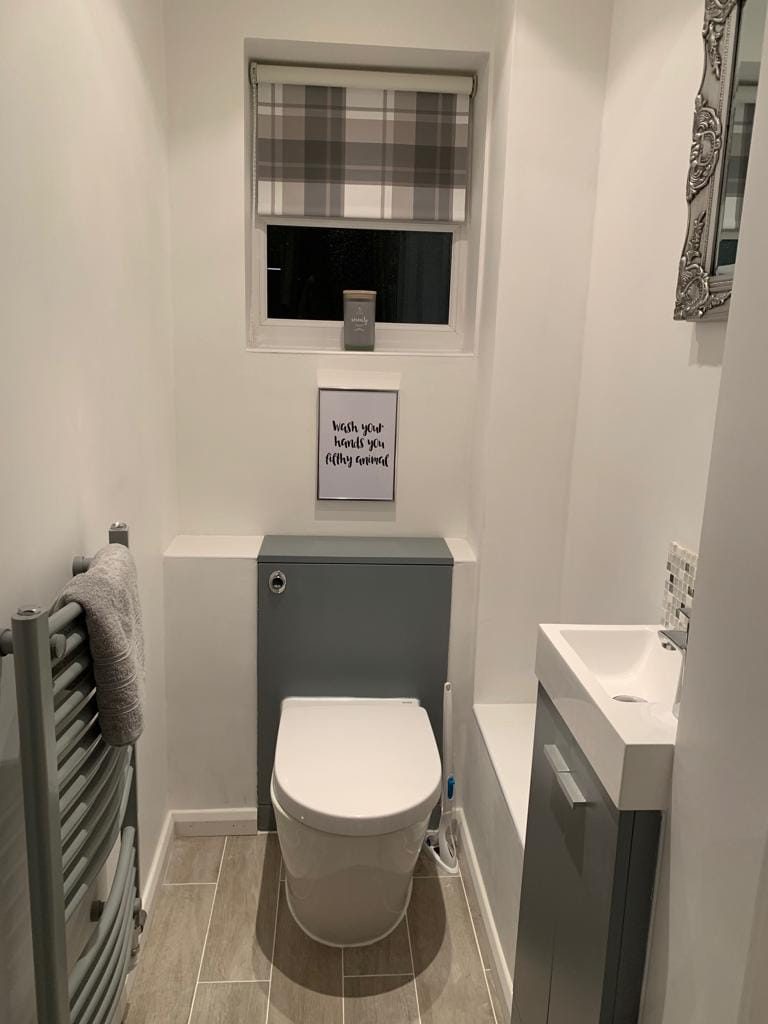 New downstairs cloakroom fitted during a house refurbishment